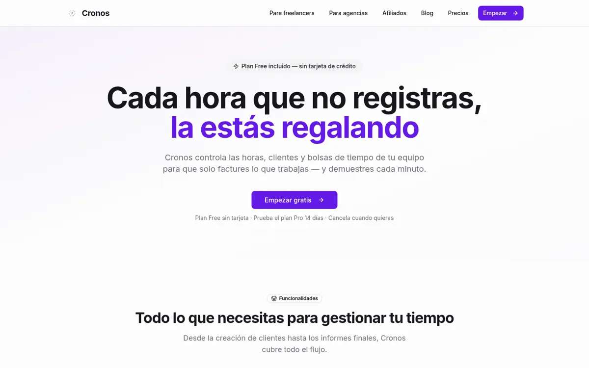 Captura de la web de Cronos