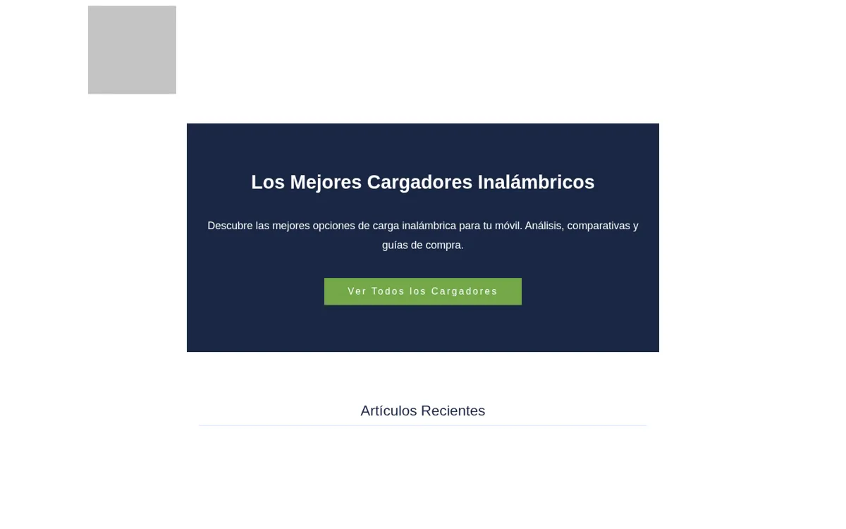 Captura de la web de El Mejor Cargador Inalámbrico